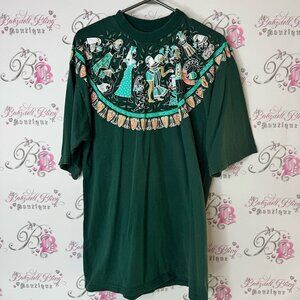 Bird tshirt Egypt Egyptian vintage graphic Green Graphic Tee XXL